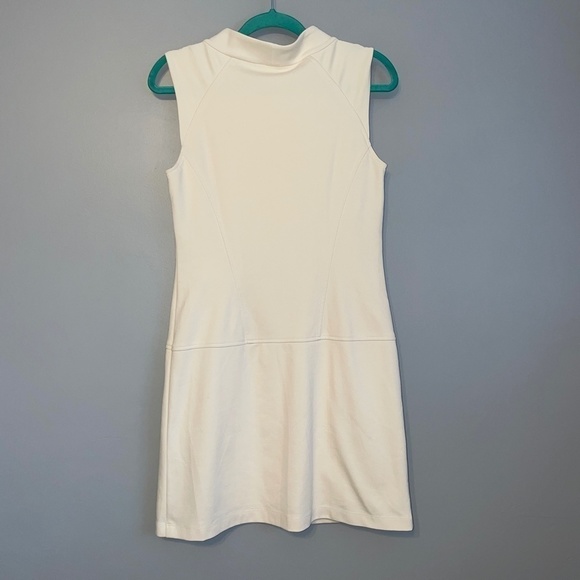 EUC Muse Mod Stretch Ponte 2-Pocket Short Dress Ivory Cream Size 6 - Picture 5 of 8